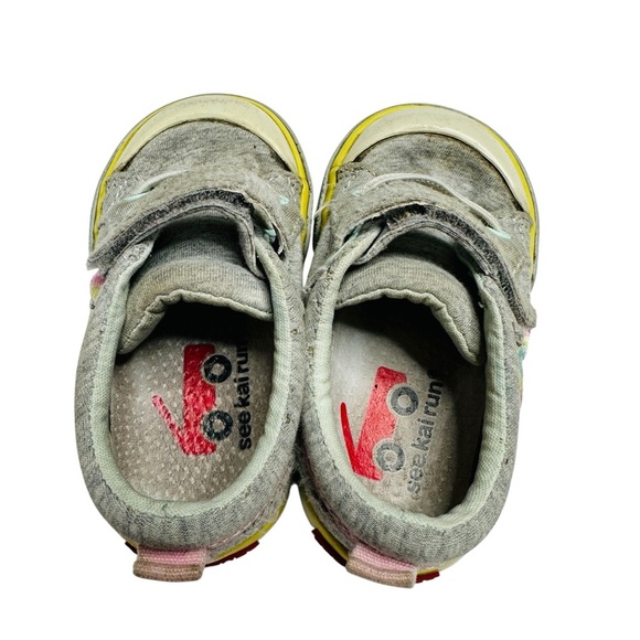 See‎ Kai Run Toddler Size 5 Rainbow Gray Sneakers Hook & Loop Strap - Picture 7 of 12